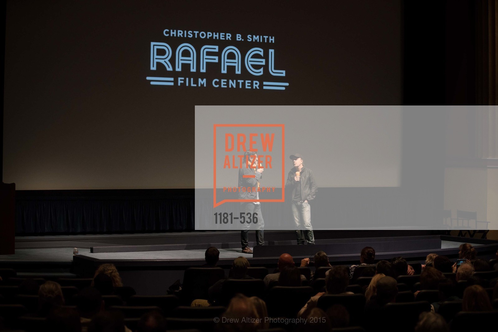 Stage, AMY Screening with Director Asif Kapadia and Lars Ulrich, Christopher B. Smith Rafael Film Center. 1118 Fourth Street, November 15th, 2015,Drew Altizer, Drew Altizer Photography, full-service agency, private events, San Francisco photographer, photographer california