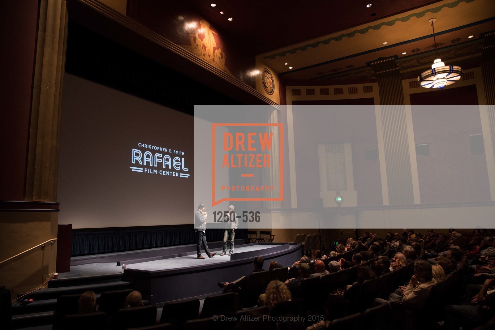 Stage, AMY Screening with Director Asif Kapadia and Lars Ulrich, Christopher B. Smith Rafael Film Center. 1118 Fourth Street, November 15th, 2015,Drew Altizer, Drew Altizer Photography, full-service agency, private events, San Francisco photographer, photographer california