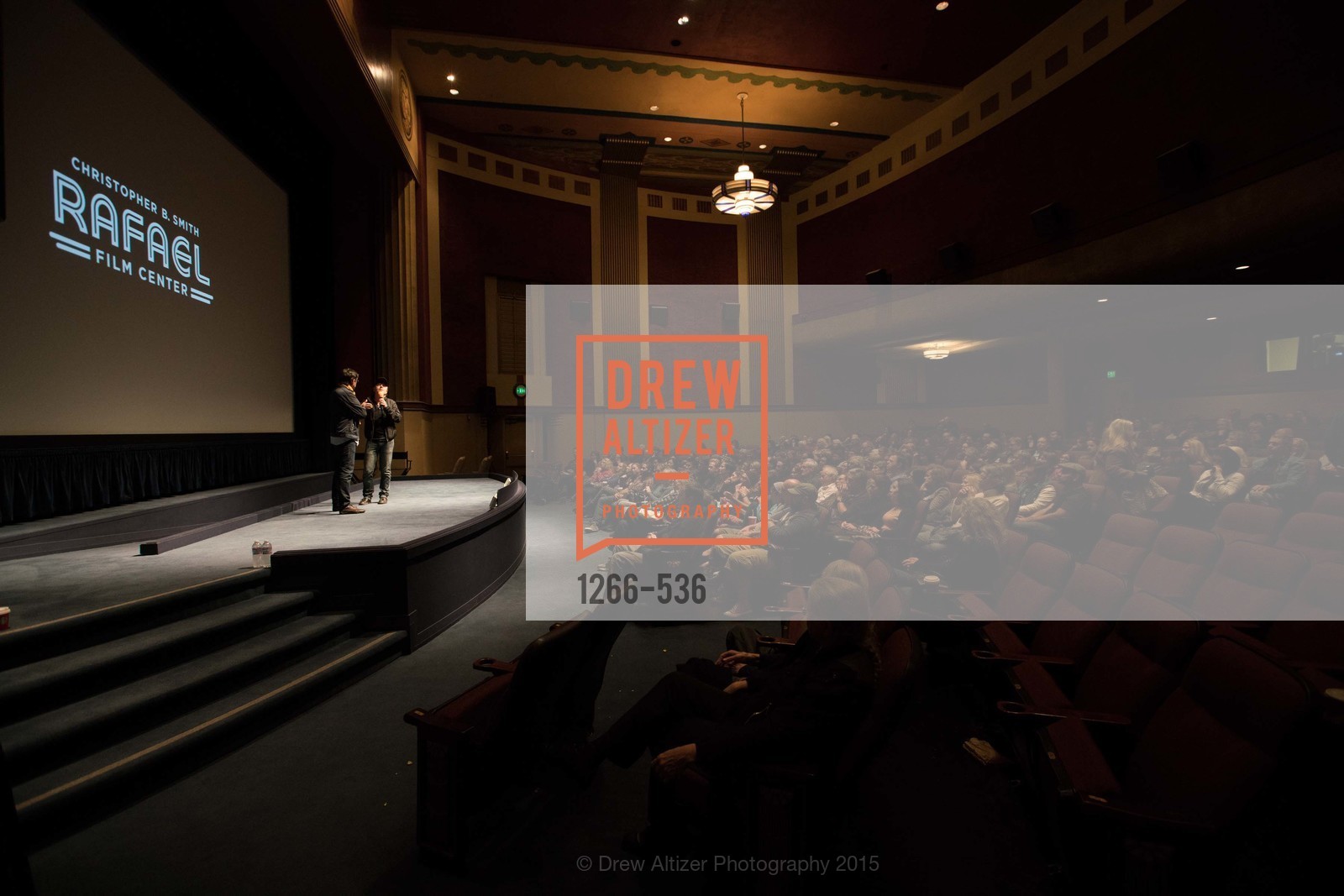Stage, AMY Screening with Director Asif Kapadia and Lars Ulrich, Christopher B. Smith Rafael Film Center. 1118 Fourth Street, November 15th, 2015,Drew Altizer, Drew Altizer Photography, full-service agency, private events, San Francisco photographer, photographer california