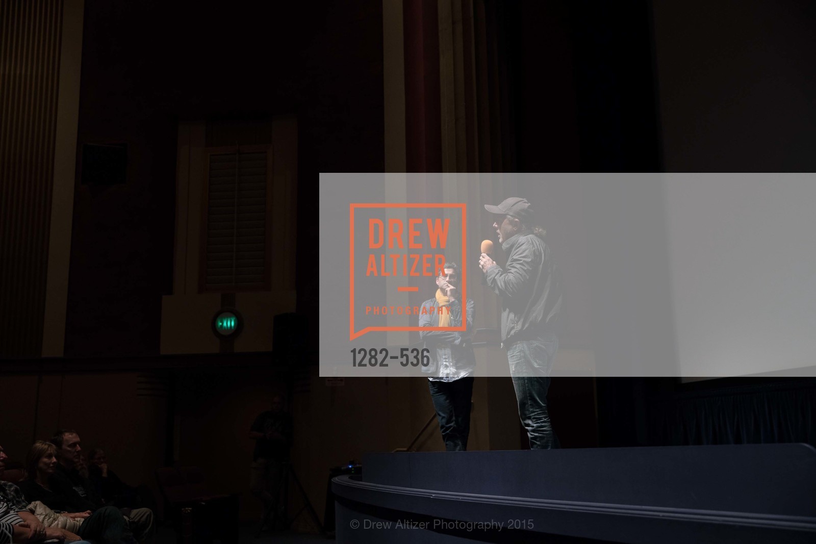 Stage, AMY Screening with Director Asif Kapadia and Lars Ulrich, Christopher B. Smith Rafael Film Center. 1118 Fourth Street, November 15th, 2015,Drew Altizer, Drew Altizer Photography, full-service agency, private events, San Francisco photographer, photographer california