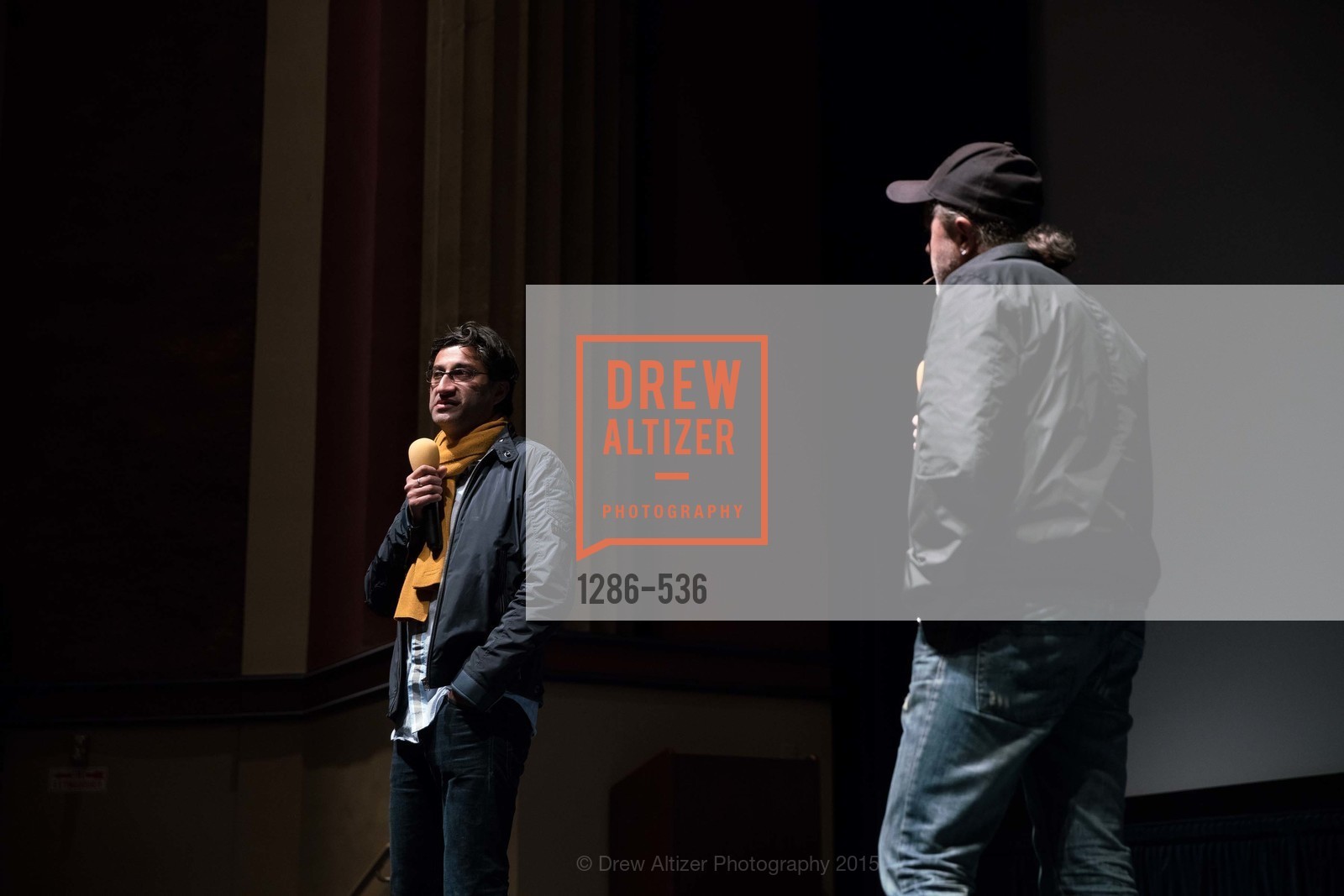 Stage, AMY Screening with Director Asif Kapadia and Lars Ulrich, Christopher B. Smith Rafael Film Center. 1118 Fourth Street, November 15th, 2015,Drew Altizer, Drew Altizer Photography, full-service event agency, private events, San Francisco photographer, photographer California