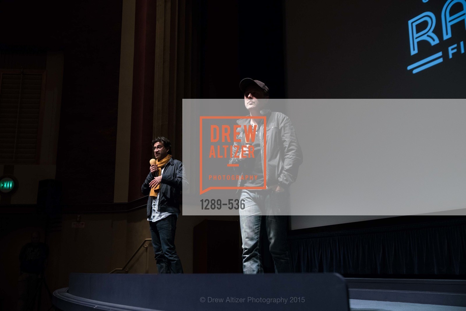 Stage, AMY Screening with Director Asif Kapadia and Lars Ulrich, Christopher B. Smith Rafael Film Center. 1118 Fourth Street, November 15th, 2015,Drew Altizer, Drew Altizer Photography, full-service event agency, private events, San Francisco photographer, photographer California