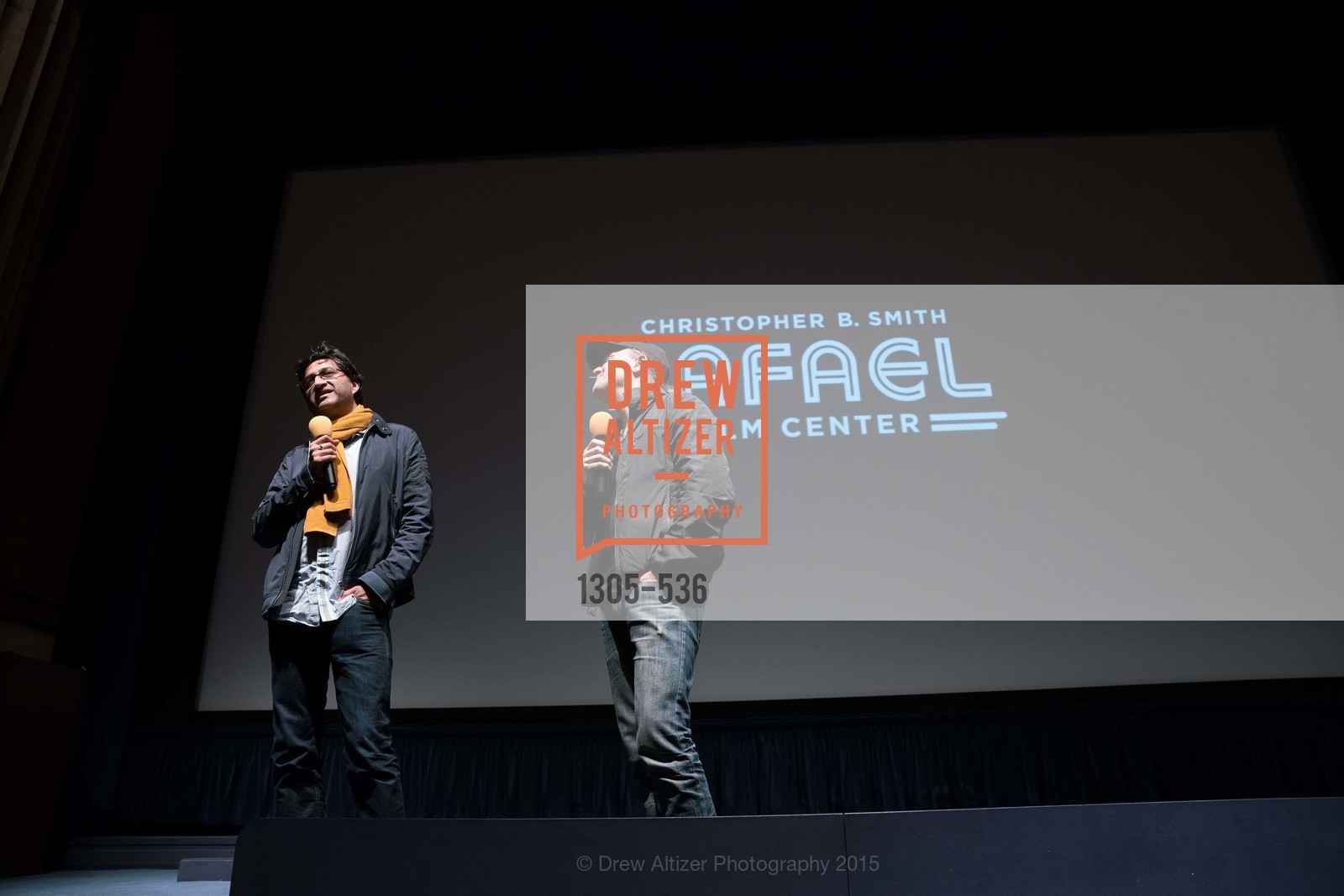 Asif Kapadia, Lars Ulrich, AMY Screening with Director Asif Kapadia and Lars Ulrich, Christopher B. Smith Rafael Film Center. 1118 Fourth Street, November 15th, 2015,Drew Altizer, Drew Altizer Photography, full-service event agency, private events, San Francisco photographer, photographer California