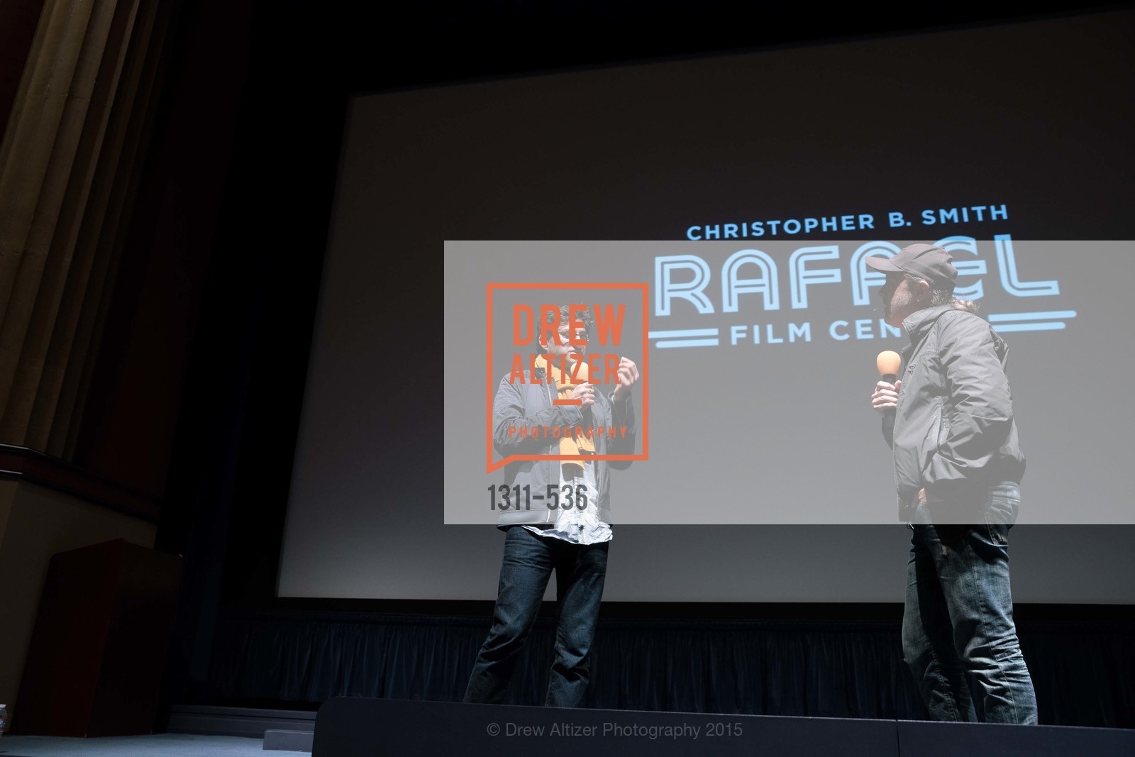 Asif Kapadia, Lars Ulrich, AMY Screening with Director Asif Kapadia and Lars Ulrich, Christopher B. Smith Rafael Film Center. 1118 Fourth Street, November 15th, 2015,Drew Altizer, Drew Altizer Photography, full-service agency, private events, San Francisco photographer, photographer california