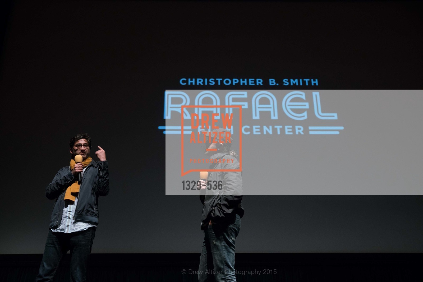 Asif Kapadia, Lars Ulrich, AMY Screening with Director Asif Kapadia and Lars Ulrich, Christopher B. Smith Rafael Film Center. 1118 Fourth Street, November 15th, 2015,Drew Altizer, Drew Altizer Photography, full-service agency, private events, San Francisco photographer, photographer california