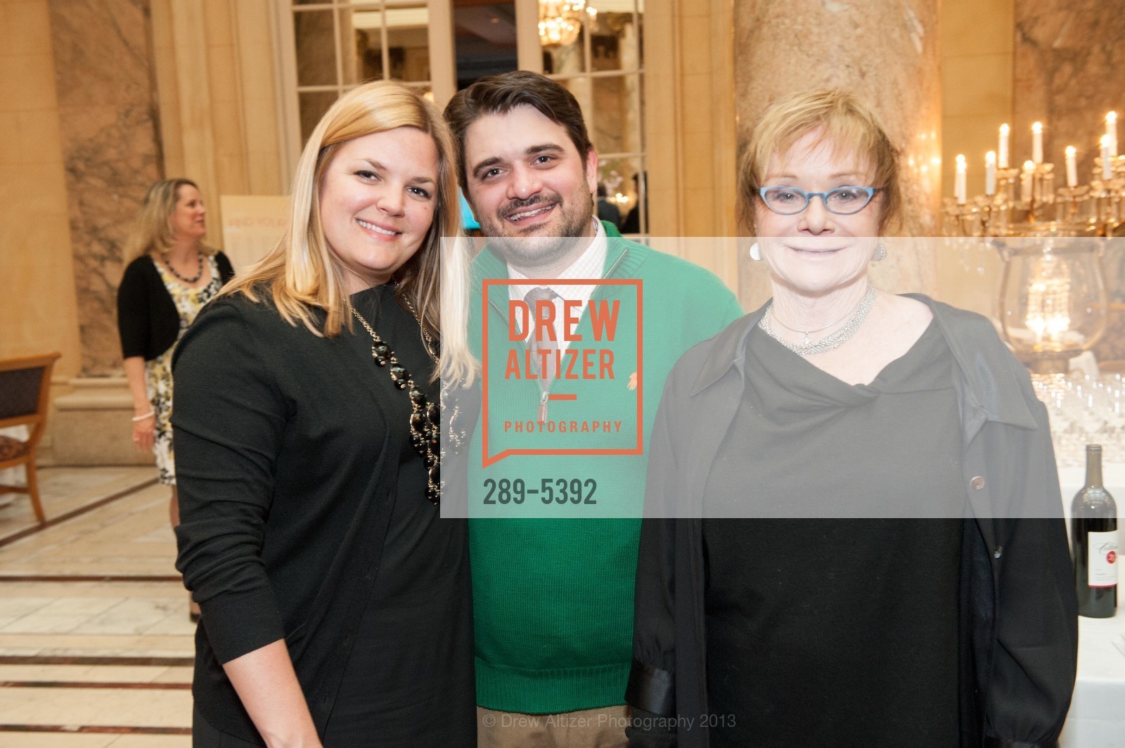 Melissa Slawson, Jesse MacMaster, Sandi McCubbin, Up, Up, and Away! Gala Benefiting Big Brothers Big Sisters of the Bay Area 2013, Palace Hotel. 2 New Montgomery Street, April 12th, 2013, Photo #289-5392 Melissa Slawson, Jesse MacMaster, Sandi McCubbin, Photo #289-5392
