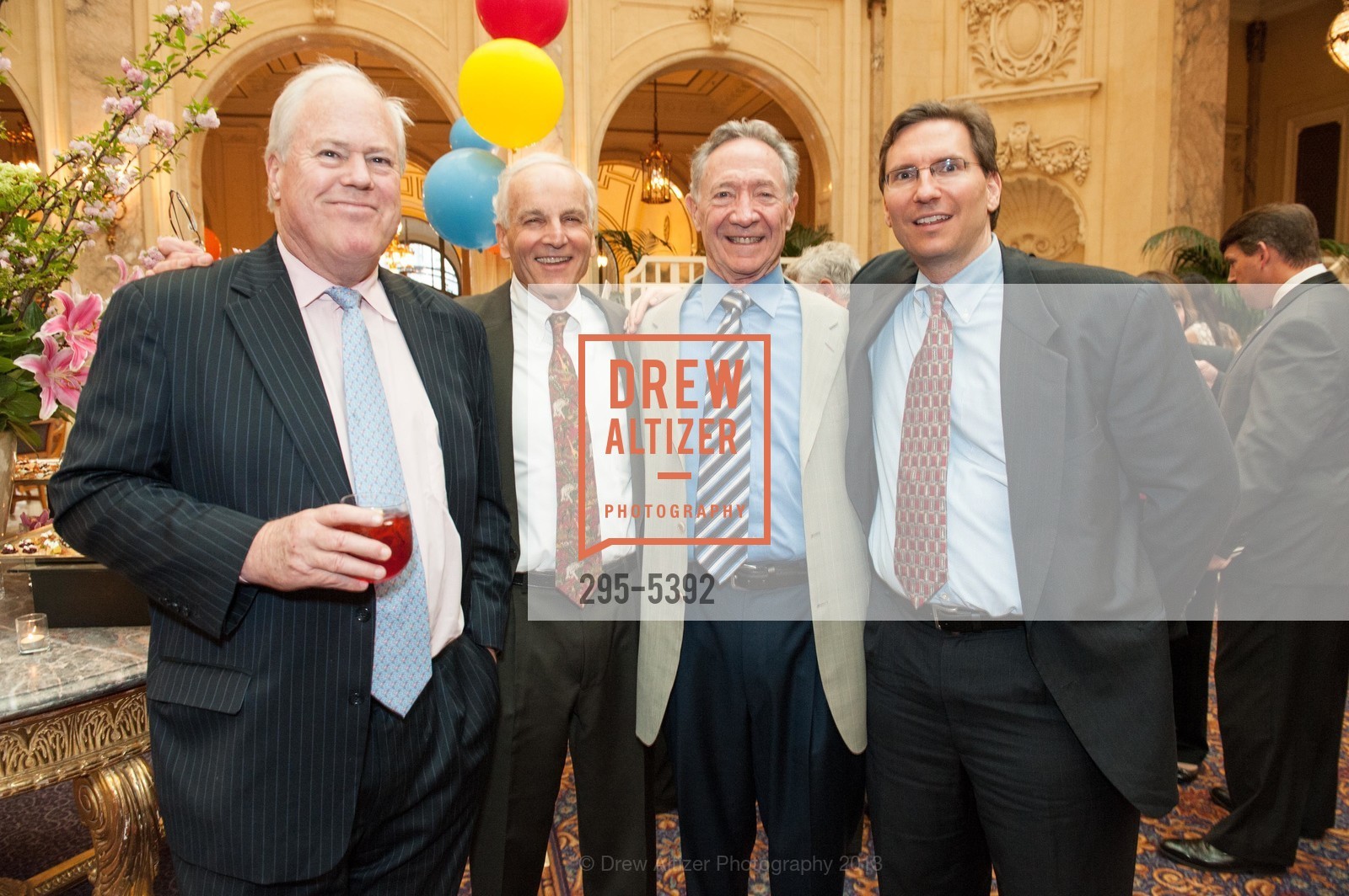 John O’Connor, Tom DeJonghe, Rich Burke, Jeff Burke, Up, Up, and Away! Gala Benefiting Big Brothers Big Sisters of the Bay Area 2013, Palace Hotel. 2 New Montgomery Street, April 12th, 2013, Photo #295-5392 John O’Connor, Tom DeJonghe, Rich Burke, Jeff Burke, Photo #295-5392