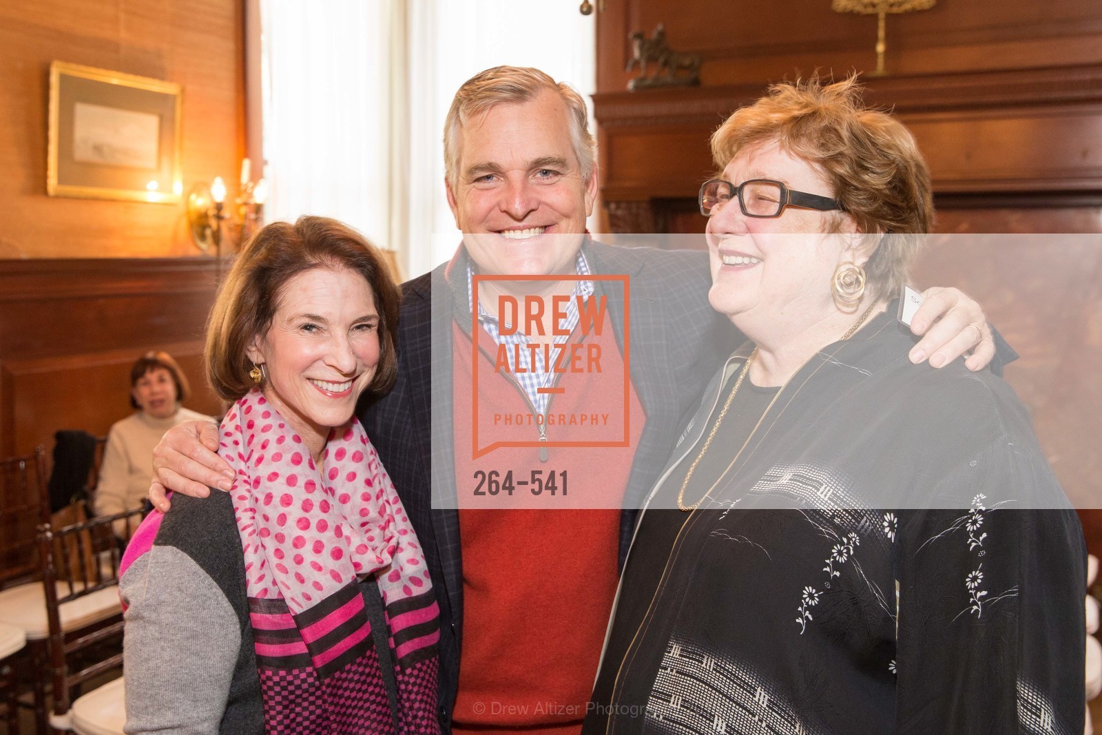 Gail Phillips, Scott Haskins, Linda Jo Fitz, Ceremony Inaugurating the Campaign for San Francisco Heritage & Haas-Lilienthal House, Haas-Lilienthal House. 2007 Franklin Street, November 18th, 2015, Photo #264-541 Gail Phillips, Scott Haskins, Linda Jo Fitz, Photo #264-541