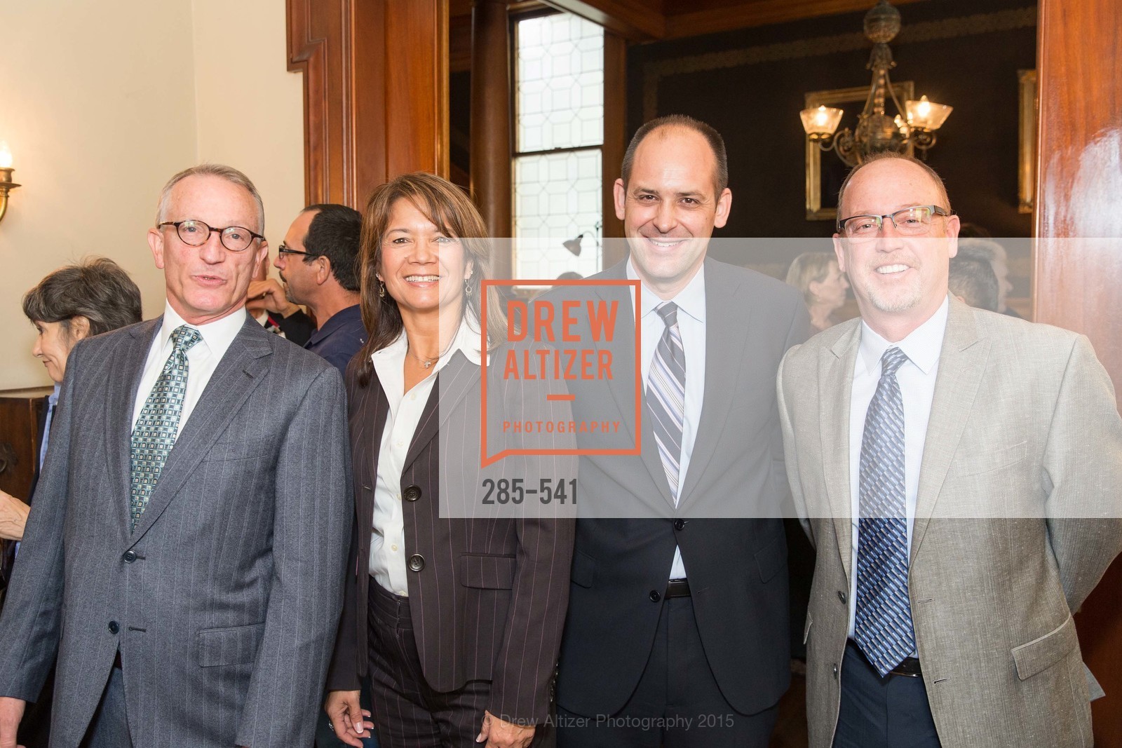 David Wessel, Rose Garrison, Mike Buhler, Tim Bosveld, Ceremony Inaugurating the Campaign for San Francisco Heritage & Haas-Lilienthal House, Haas-Lilienthal House. 2007 Franklin Street, November 18th, 2015, Photo #285-541 David Wessel, Rose Garrison, Mike Buhler, Tim Bosveld, Photo #285-541