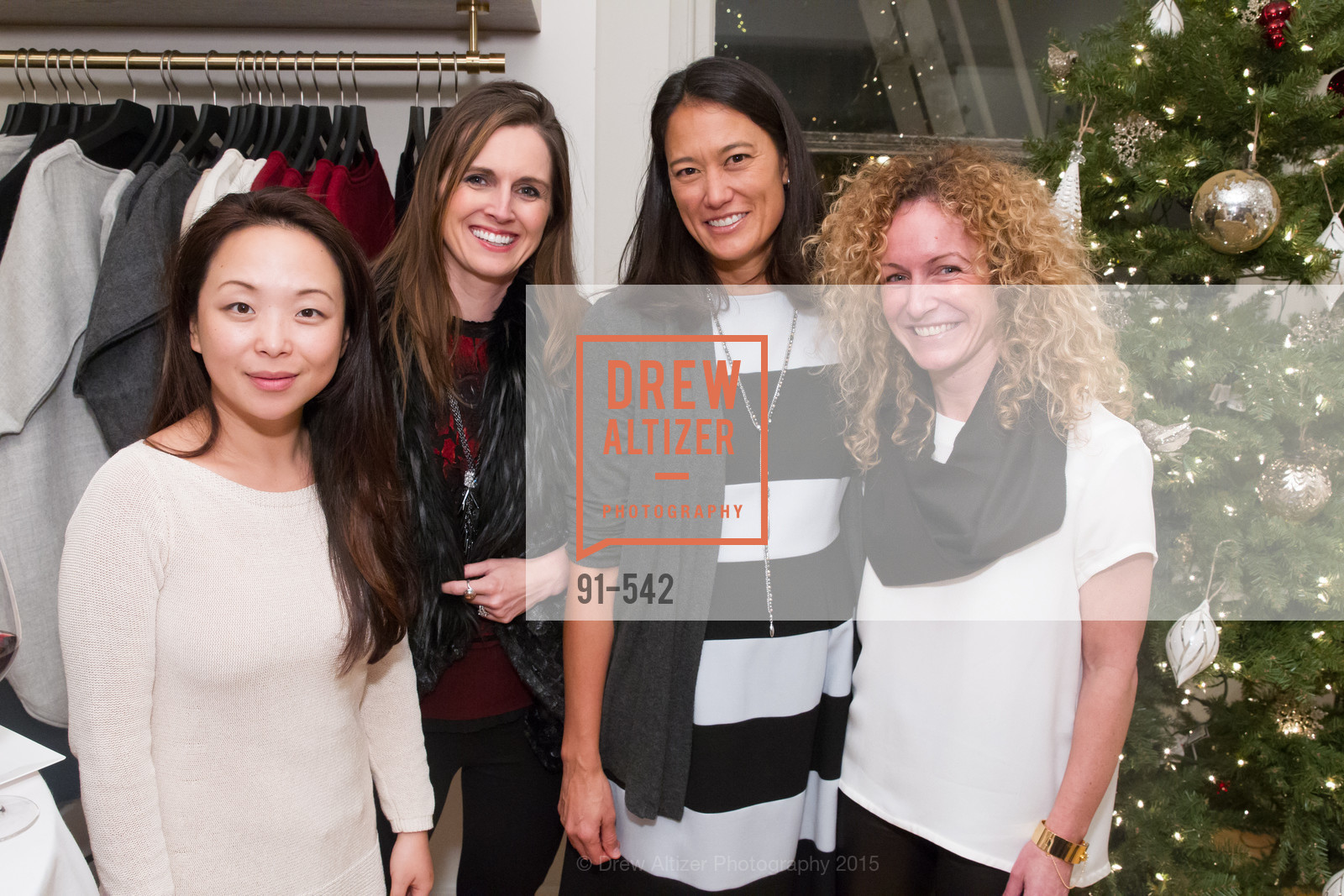 Sally Jung, Nicole Lampsa, Beth Smith, Katie Hartridge, Cuyana + The McBride Sisters, Cayuna Showroom. 291 Geary Street, 2nd Floor, November 19th, 2015, Photo #91-542 Sally Jung, Nicole Lampsa, Beth Smith, Katie Hartridge, Photo #91-542