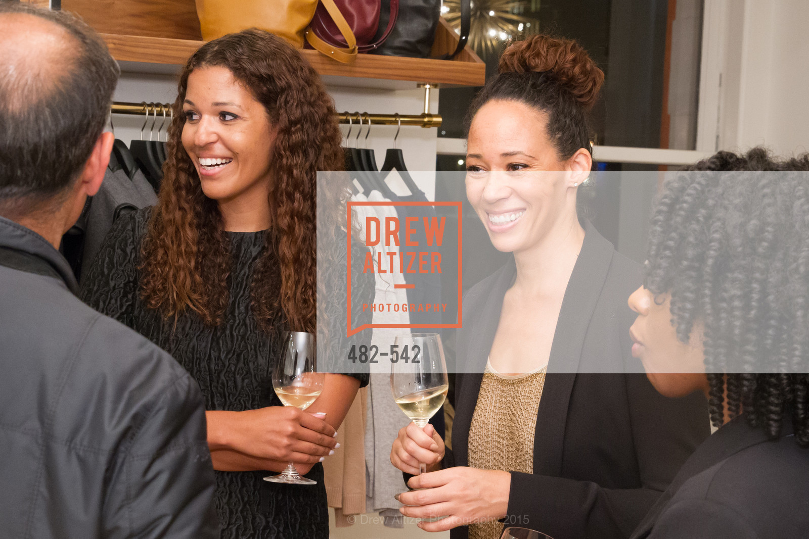 Andrea McBride, Robin McBride, Cuyana + The McBride Sisters, Cayuna Showroom. 291 Geary Street, 2nd Floor, November 19th, 2015, Photo #482-542 Andrea McBride, Robin McBride, Photo #482-542