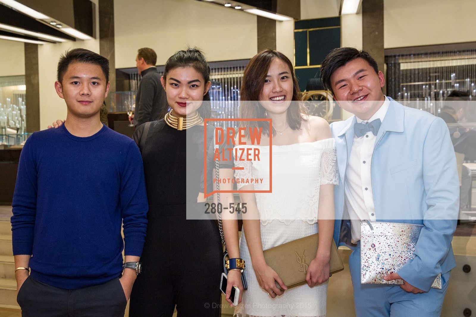 Andy Behar, Michelle Behar, Grace Sung, Arnold Sin, Bulgari Presents B.Cocktail, Bulgari. 200 Stockton Street, November 17th, 2015,Drew Altizer, Drew Altizer Photography, full-service agency, private events, San Francisco photographer, photographer california