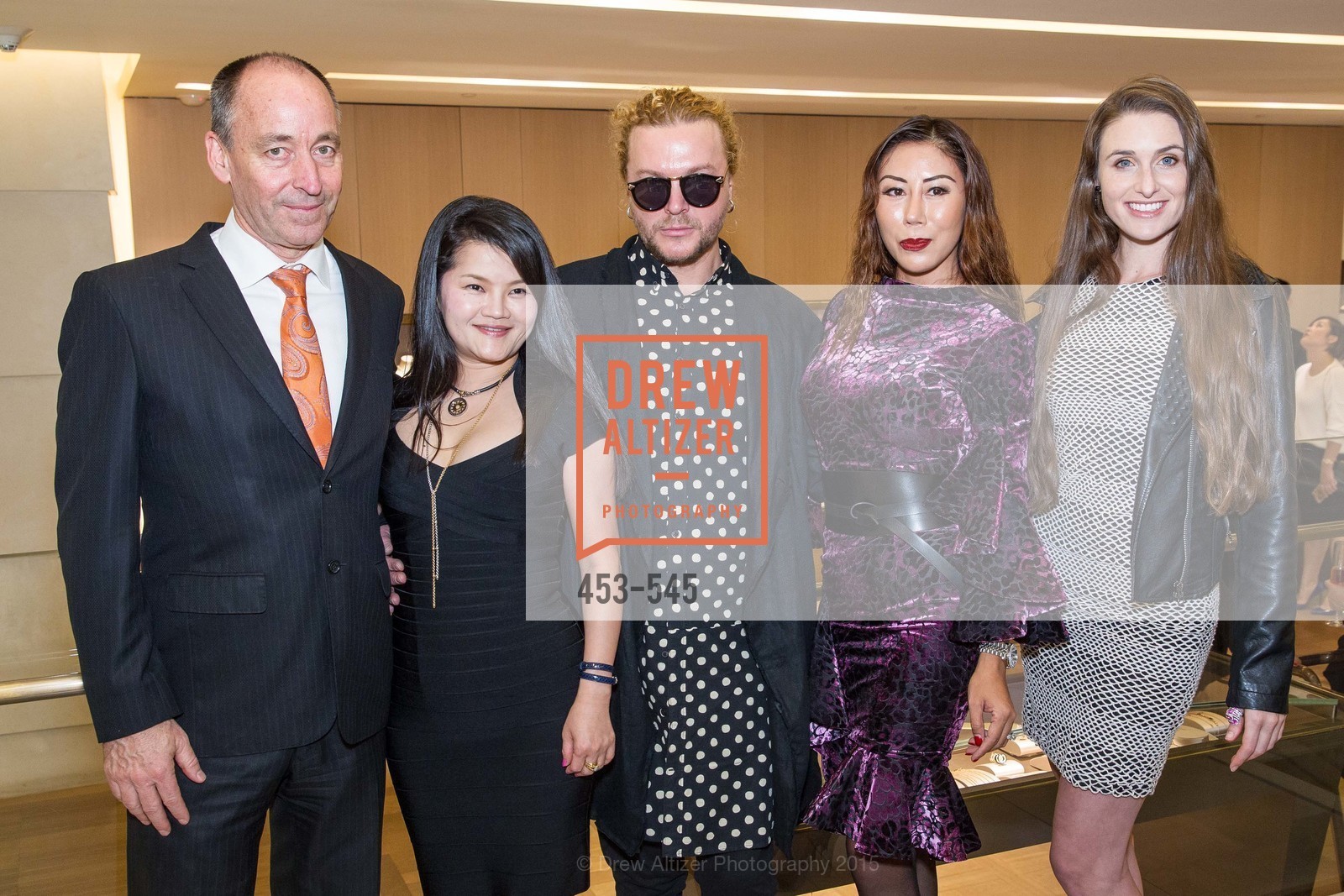 John Kirkpatrick, Aiko Inoue, Vasily Vein, Rumiko McCarthy, Denelle Shemesh, Bulgari Presents B.Cocktail, Bulgari. 200 Stockton Street, November 17th, 2015, Photo #453-545 John Kirkpatrick, Aiko Inoue, Vasily Vein, Rumiko McCarthy, Denelle Shemesh, Photo #453-545