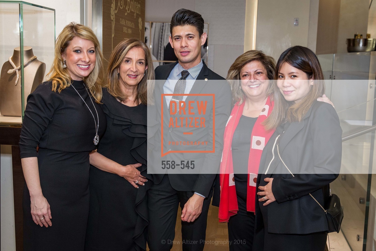 Jennifer Mancuso, Alvaro Ibara, Laura Albini, Hoi Lam, Bulgari Presents B.Cocktail, Bulgari. 200 Stockton Street, November 17th, 2015,Drew Altizer, Drew Altizer Photography, full-service agency, private events, San Francisco photographer, photographer california