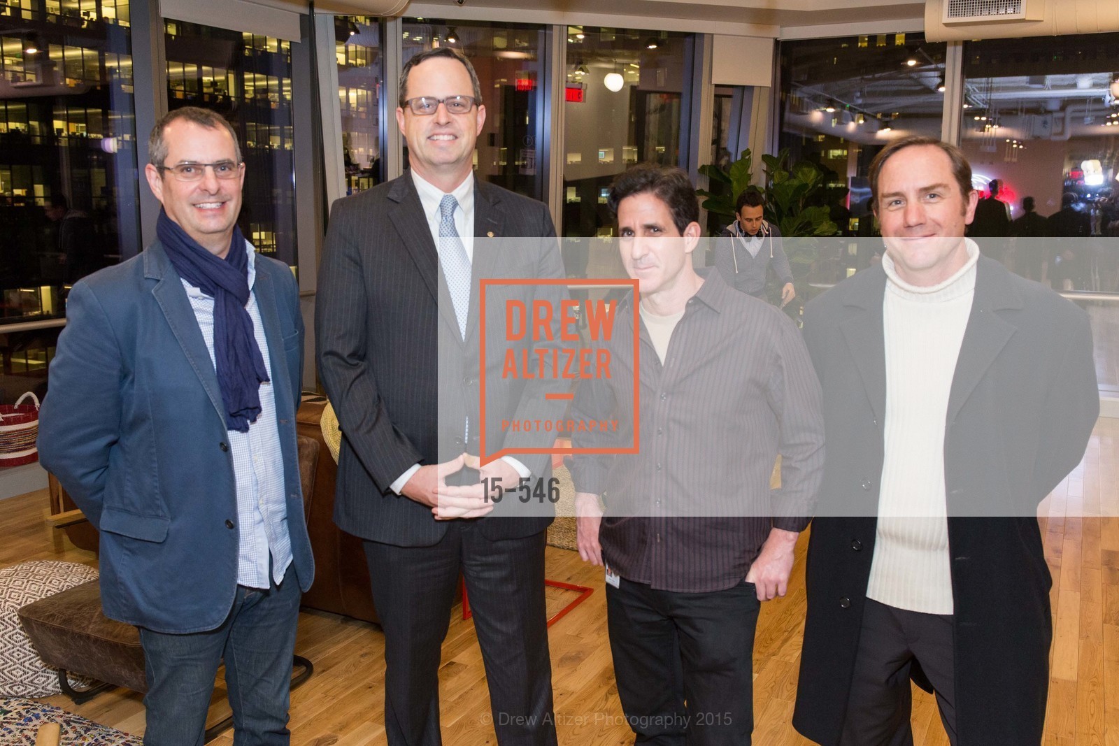 Mark Dziewulski, Justin Bank, Adam Taylor, Jonas Judd, San Francisco Ballet ENCORE! Season Preview Party, WeWork. 535 Mission Street, 14th Floor, November 17th, 2015,Drew Altizer, Drew Altizer Photography, full-service event agency, private events, San Francisco photographer, photographer California