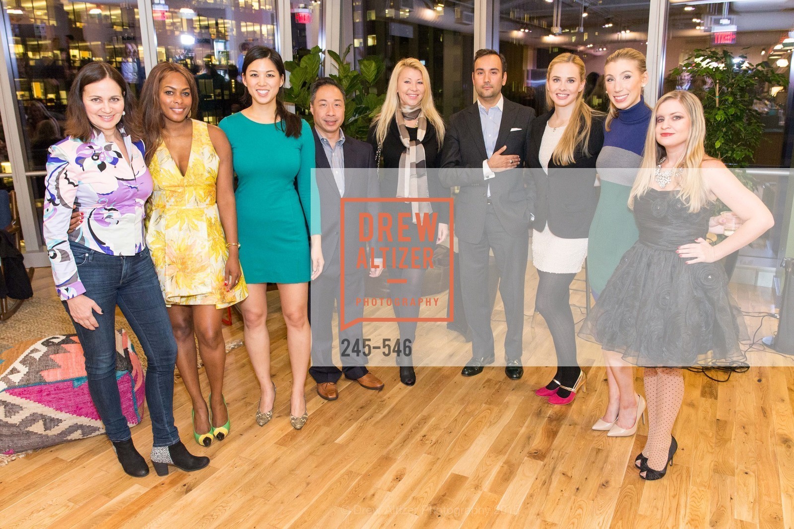 Jane Burkhard, Vanessa Jean-Baptiste, Emily Hu, Wilson Yan, Lena Gikkas, Chris Correa, Elizabeth Sgarrella, Maggie Winterfeldt Clark, Julie Hall, San Francisco Ballet ENCORE! Season Preview Party, WeWork. 535 Mission Street, 14th Floor, November 17th, 2015,Drew Altizer, Drew Altizer Photography, full-service agency, private events, San Francisco photographer, photographer california
