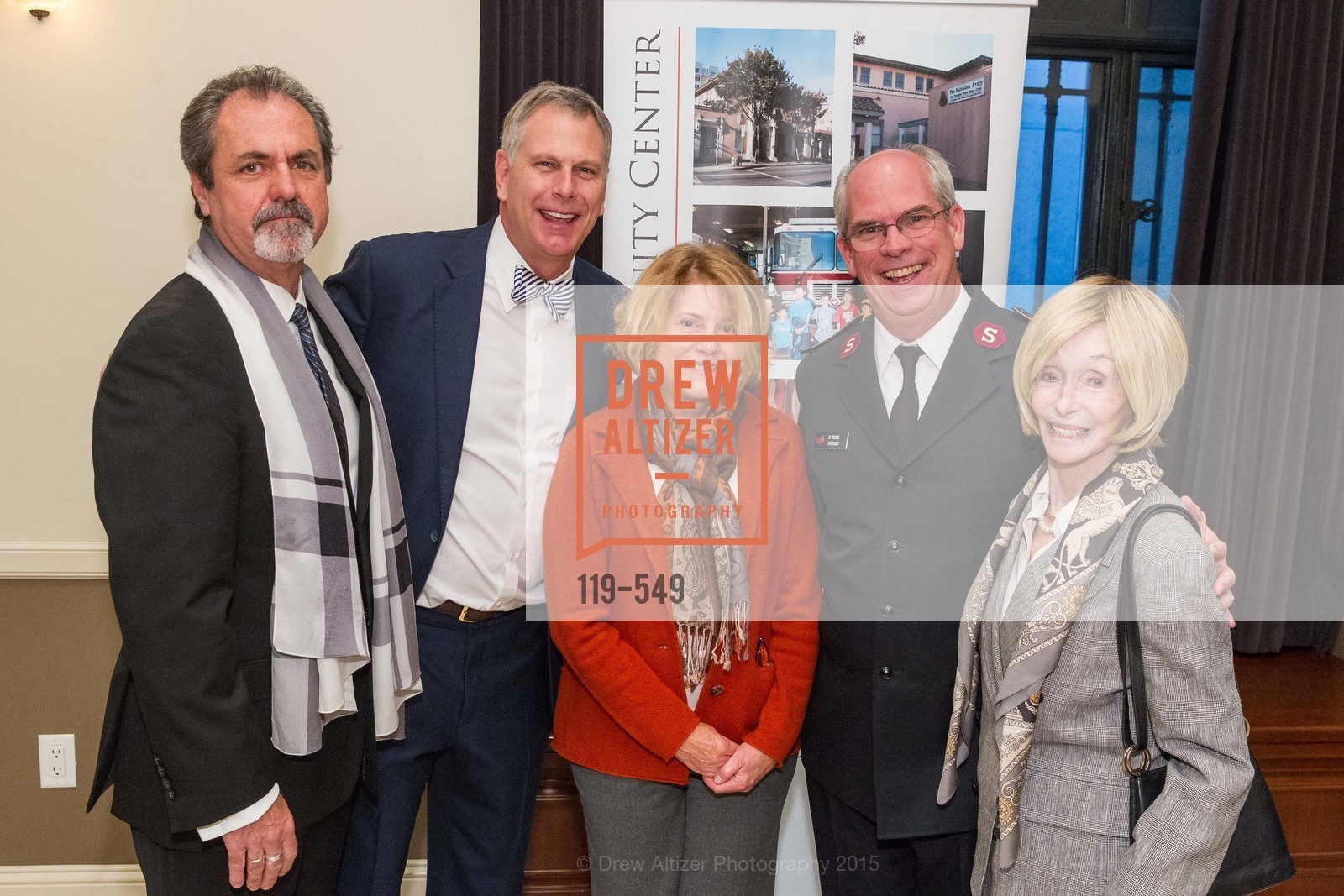 Bernard St. Croix, Ernst Bauer, Mary Beth Warman, Lt. Col. Tim Foley, Donna Treadwell, The Salvation Army's 12th Annual Holiday Luncheon Kettle Kickoff, The Bently Reserve. 301 Battery St, November 18th, 2015