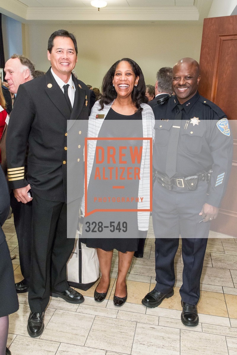 Raymond Guzman, Solange Hansen, Mikail Ali, The Salvation Army's 12th Annual Holiday Luncheon Kettle Kickoff, The Bently Reserve. 301 Battery St, November 18th, 2015, Photo #328-549 Raymond Guzman, Solange Hansen, Mikail Ali, Photo #328-549