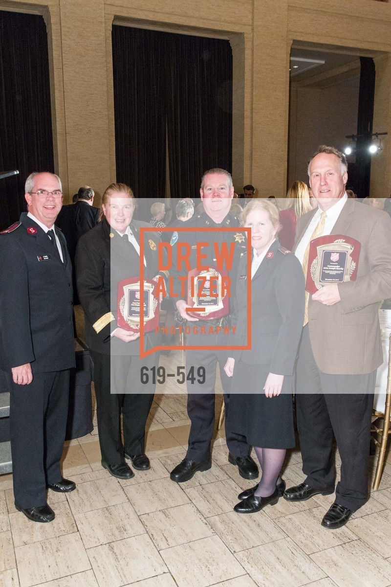 Lt. Col. Tim Foley, Joanne Hayes-White, Mike Redmond, Lt. Col Cindy Foley, Joe Garrity, The Salvation Army's 12th Annual Holiday Luncheon Kettle Kickoff, The Bently Reserve. 301 Battery St, November 18th, 2015,Drew Altizer, Drew Altizer Photography, full-service agency, private events, San Francisco photographer, photographer california