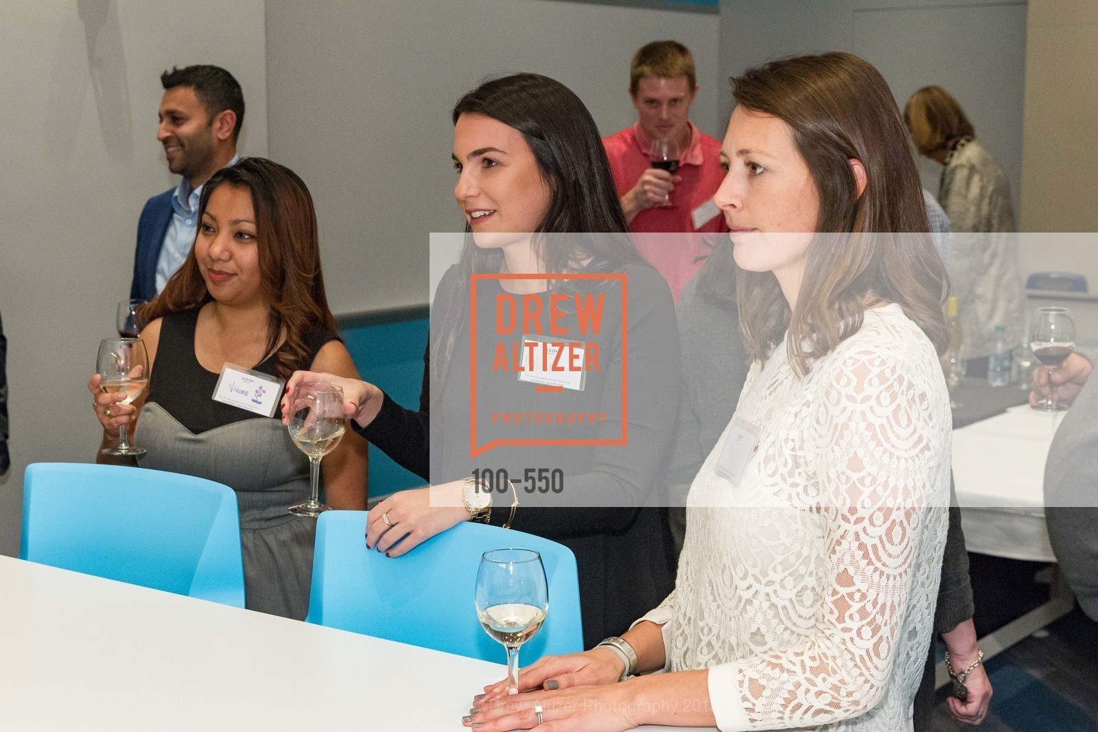 Viviana Moya, Melissa Rothbaum, Alex Lemieux, H2O+ World Headquarters Opening: A New Beauty for the Bay, 111 Sutter St. 111 Sutter Street, 22nd Floor, November 18th, 2015, Photo #100-550 Viviana Moya, Melissa Rothbaum, Alex Lemieux, Photo #100-550