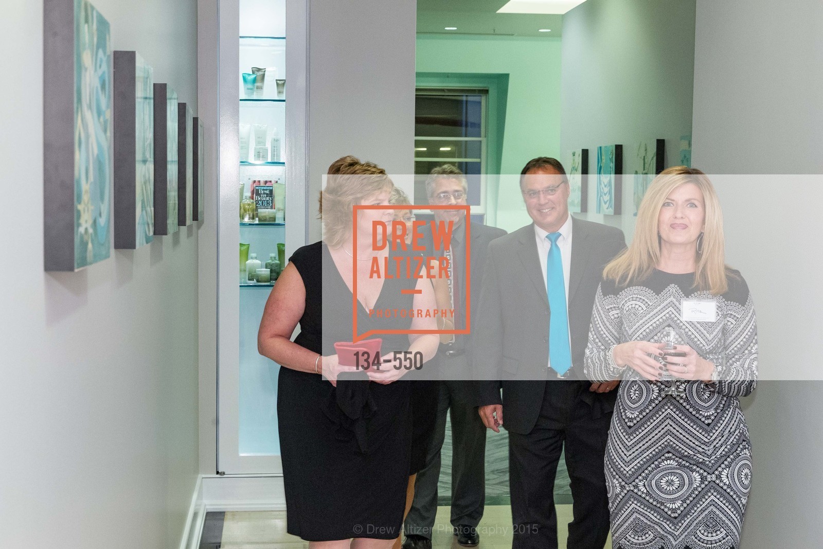 Christine Broadbent, Eric Landa, Tom McGlone, Rita Zito, H2O+ World Headquarters Opening: A New Beauty for the Bay, 111 Sutter St. 111 Sutter Street, 22nd Floor, November 18th, 2015, Photo #134-550 Christine Broadbent, Eric Landa, Tom McGlone, Rita Zito, Photo #134-550