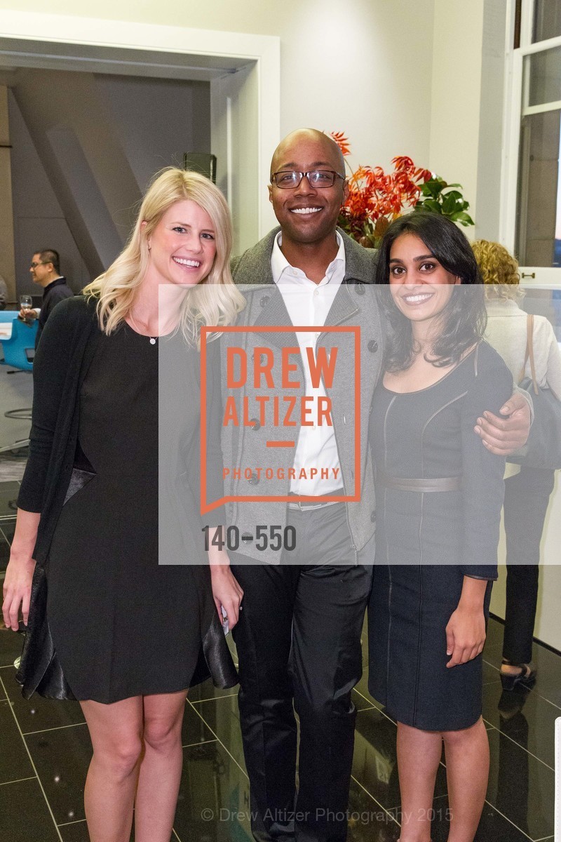 Lauren Kunis, Melvin Dickenson, Leslie Skaya, H2O+ World Headquarters Opening: A New Beauty for the Bay, 111 Sutter St. 111 Sutter Street, 22nd Floor, November 18th, 2015, Photo #140-550 Lauren Kunis, Melvin Dickenson, Leslie Skaya, Photo #140-550
