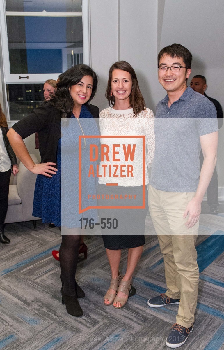 Carol Cadavid, Alex Lemieux, Steve Agi, H2O+ World Headquarters Opening: A New Beauty for the Bay, 111 Sutter St. 111 Sutter Street, 22nd Floor, November 18th, 2015, Photo #176-550 Carol Cadavid, Alex Lemieux, Steve Agi, Photo #176-550