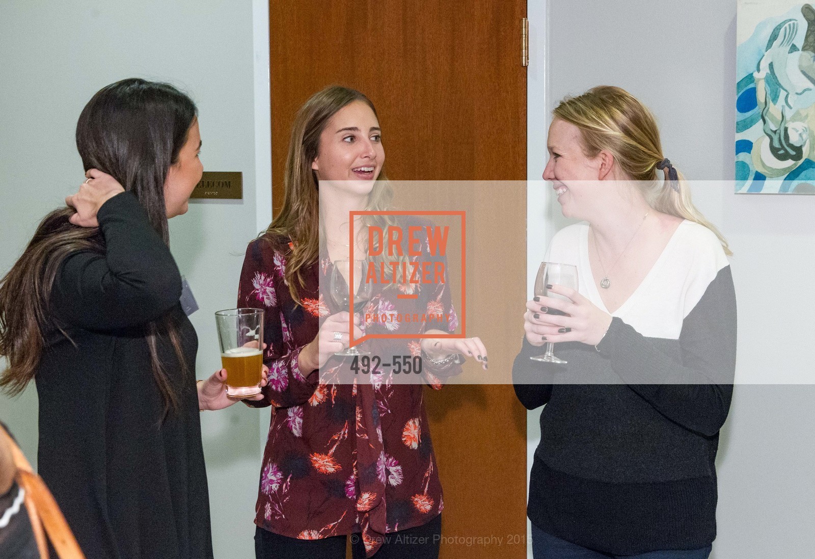 Megan Harris, Melissa Rothbaum, Patrice Watson, H2O+ World Headquarters Opening: A New Beauty for the Bay, 111 Sutter St. 111 Sutter Street, 22nd Floor, November 18th, 2015, Photo #492-550 Megan Harris, Melissa Rothbaum, Patrice Watson, Photo #492-550