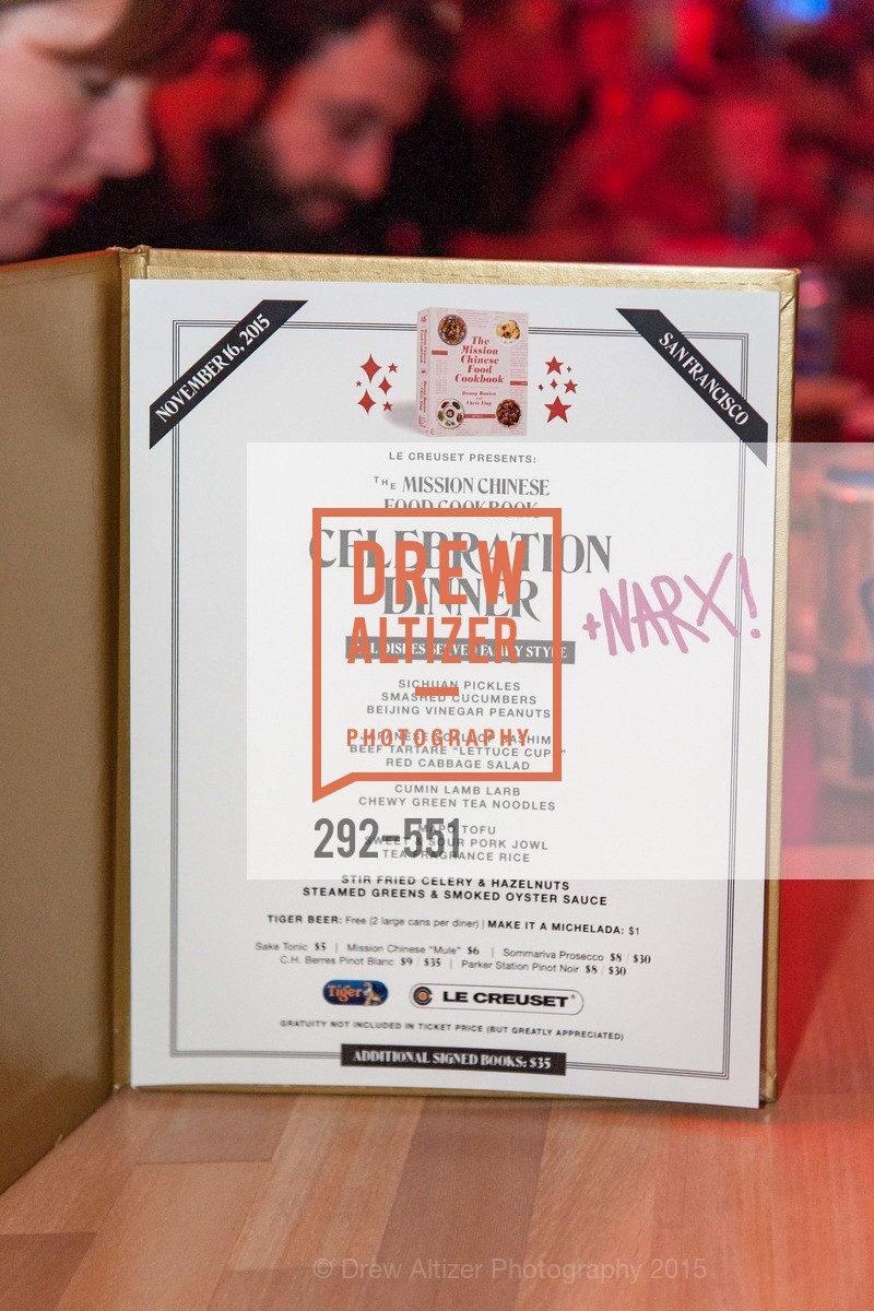 Atmosphere, Mission Chinese Food Cookbook Release Dinner, November 16th, 2015, Photo,Drew Altizer, Drew Altizer Photography, full-service agency, private events, San Francisco photographer, photographer california