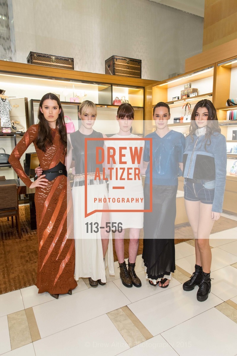 Dharma Stuart, Tess Tarasen, Eloise Dresser, Charlotte Bell, Haley Hekking, ELLE and Louis Vuitton Resort 2016, Louis Vuitton. 233 Geary Street, November 19th, 2015,Drew Altizer, Drew Altizer Photography, full-service agency, private events, San Francisco photographer, photographer california