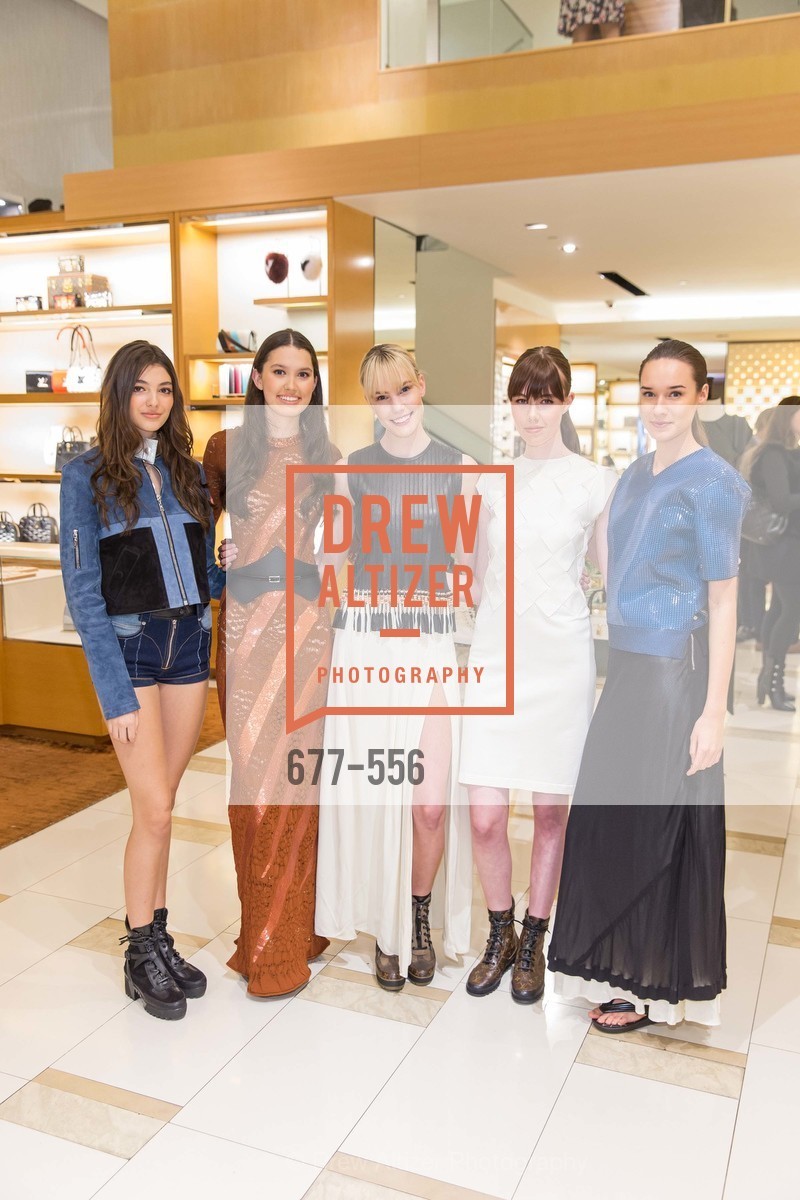 Haley Hekking, Dharma Stuart, Tess Tarasen, Eloise Dresser, Charlotte Bell, ELLE and Louis Vuitton Resort 2016, 233 Geary Street, Photo #677-556 Haley Hekking, Dharma Stuart, Tess Tarasen, Eloise Dresser, Charlotte Bell, Photo #677-556