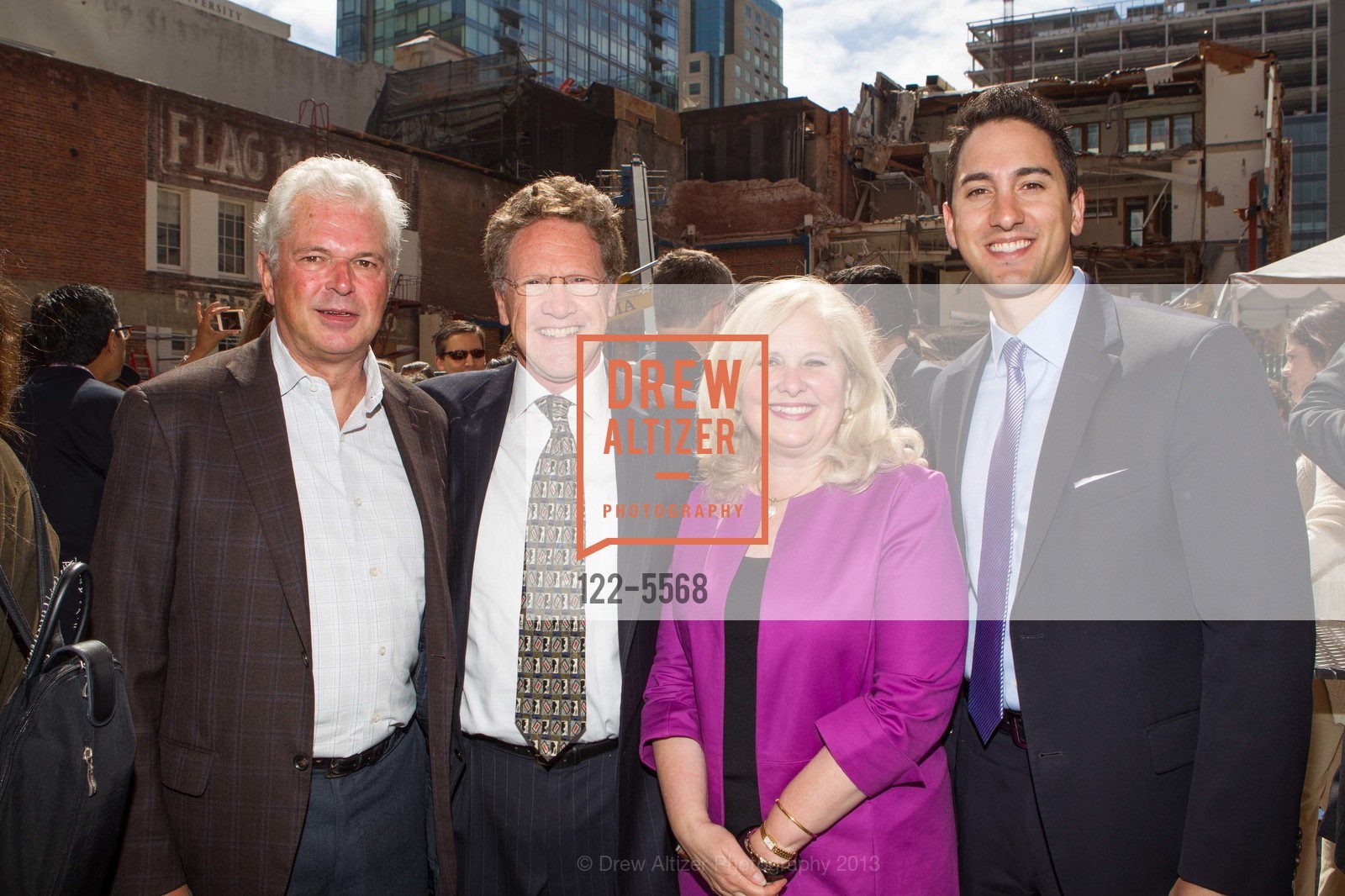 Steve Vettel, Joel Roos, Joan Dove, Justin Dove, SFMOMA Expansion Groundbreaking Ceremony, US, May 29th, 2013, Photo #122-5568 Steve Vettel, Joel Roos, Joan Dove, Justin Dove, Photo #122-5568