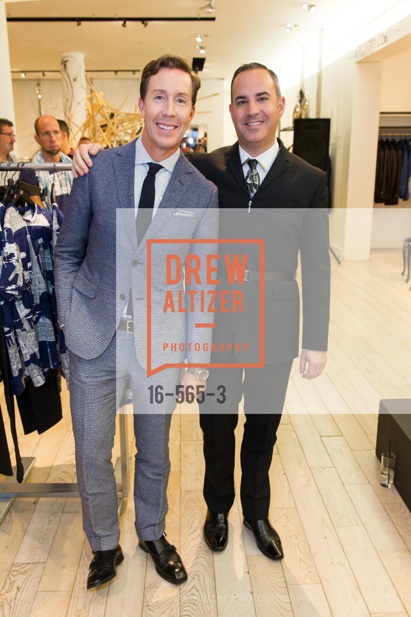 Eric Jennings, Robert Arnold-Kraft, GLAAD GALA Kick-Off Party Hosted by SAKS FIFTH AVENUE, Saks Fifth Avenue. 384 Post Street, September 12th, 2014, Photo #16-565-3 Eric Jennings, Robert Arnold-Kraft, Photo #16-565-3