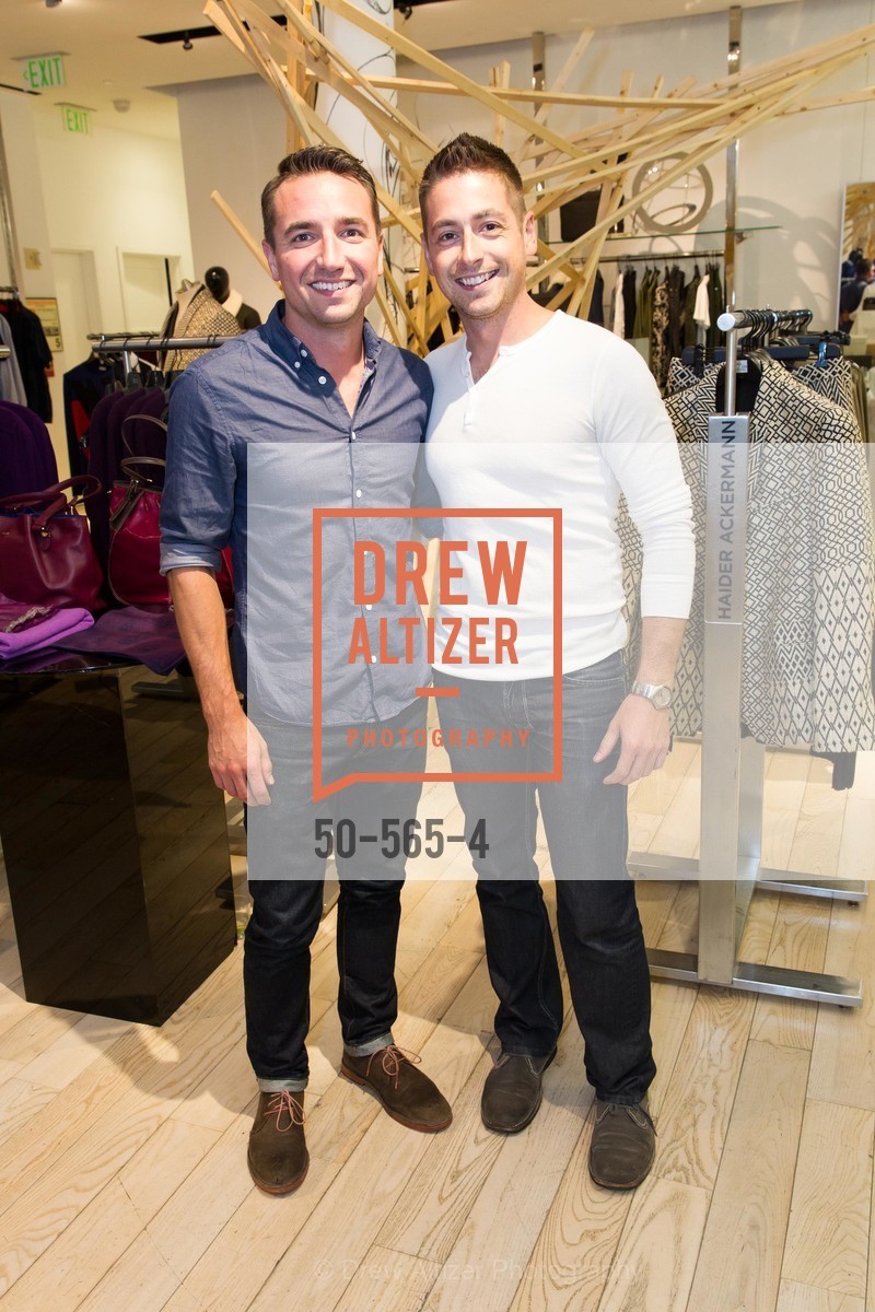 Nick Davidson, Andy Robb, GLAAD GALA Kick-Off Party Hosted by SAKS FIFTH AVENUE, Saks Fifth Avenue. 384 Post Street, September 12th, 2014, Photo #50-565-4 Nick Davidson, Andy Robb, Photo #50-565-4