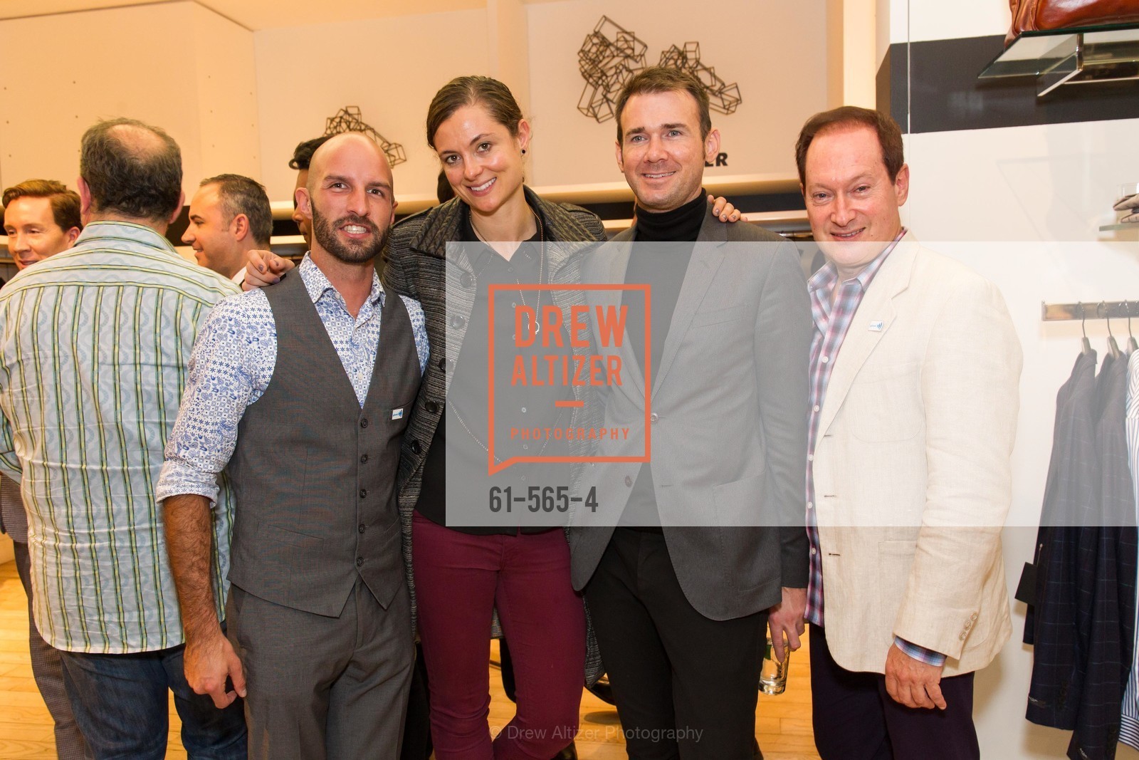 Christopher Vasquez, Lauren Dowling, Sean Howell, Adam Sandel, GLAAD GALA Kick-Off Party Hosted by SAKS FIFTH AVENUE, Saks Fifth Avenue. 384 Post Street, September 12th, 2014, Photo #61-565-4 Christopher Vasquez, Lauren Dowling, Sean Howell, Adam Sandel, Photo #61-565-4