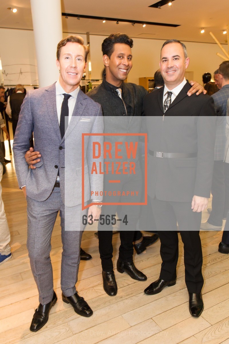 Eric Jennings, Emillio Mesa, Robert Arnold-Kraft, GLAAD GALA Kick-Off Party Hosted by SAKS FIFTH AVENUE, Saks Fifth Avenue. 384 Post Street, September 12th, 2014, Photo #63-565-4 Eric Jennings, Emillio Mesa, Robert Arnold-Kraft, Photo #63-565-4