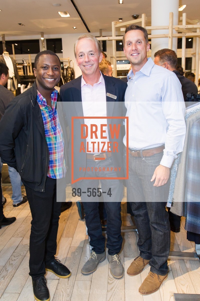 Jason Franklyn, David Hedley, Bryan Hancsin, GLAAD GALA Kick-Off Party Hosted by SAKS FIFTH AVENUE, Saks Fifth Avenue. 384 Post Street, September 12th, 2014, Photo #89-565-4 Jason Franklyn, David Hedley, Bryan Hancsin, Photo #89-565-4