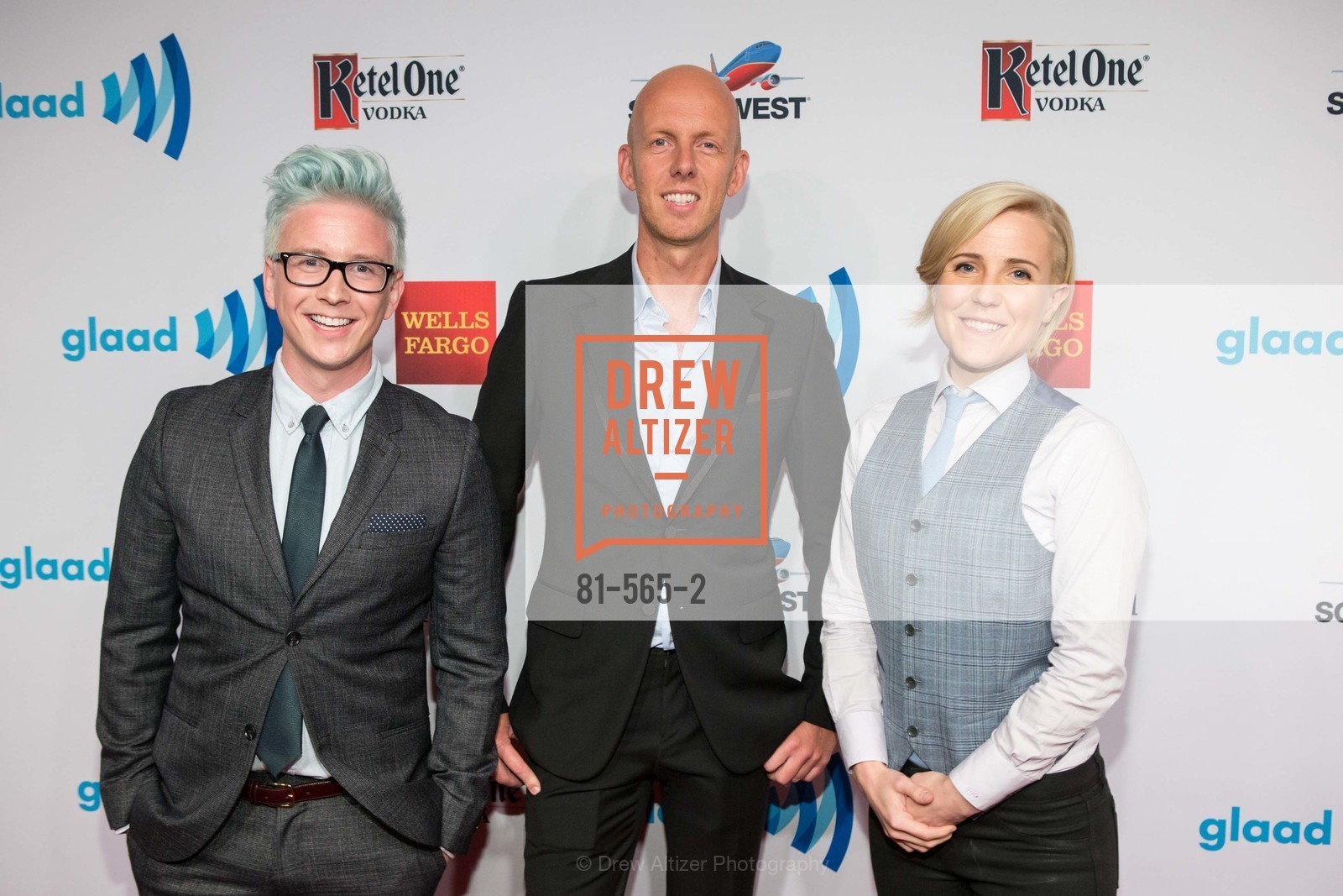 Tyler Oakley, Arjan Dijk, Hannah Hart, GLAAD GALA Kick-Off Party Hosted by SAKS FIFTH AVENUE, Saks Fifth Avenue. 384 Post Street, September 12th, 2014,Drew Altizer, Drew Altizer Photography, full-service agency, private events, San Francisco photographer, photographer california