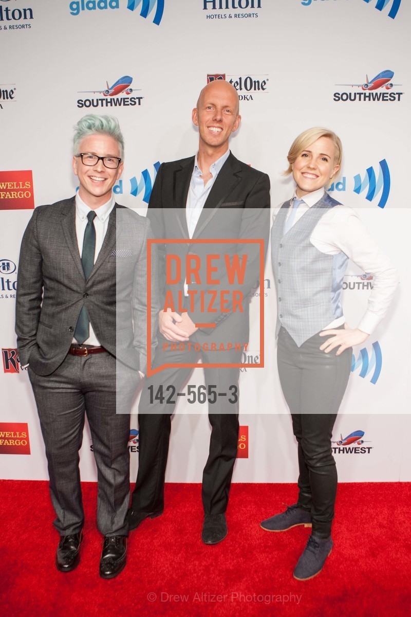 Tyler Oakley, Arjan Dijk, Hannah Hart, GLAAD GALA Kick-Off Party Hosted by SAKS FIFTH AVENUE, Saks Fifth Avenue. 384 Post Street, September 12th, 2014,Drew Altizer, Drew Altizer Photography, full-service agency, private events, San Francisco photographer, photographer california