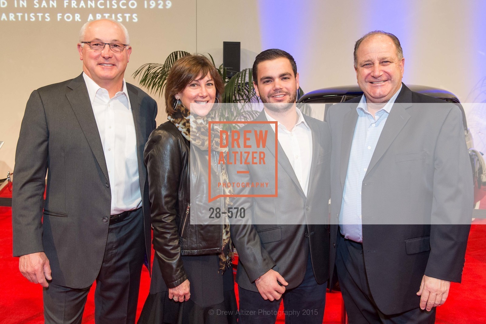 Mike Common, Nancy Common, Gino Ferrario, Bruce Ferrario, Academy of Art University Reception at the 58th Annual SF International Auto Show, Moscone Convention Center. 747 Howard St, November 20th, 2015, Photo #28-570 Mike Common, Nancy Common, Gino Ferrario, Bruce Ferrario, Photo #28-570