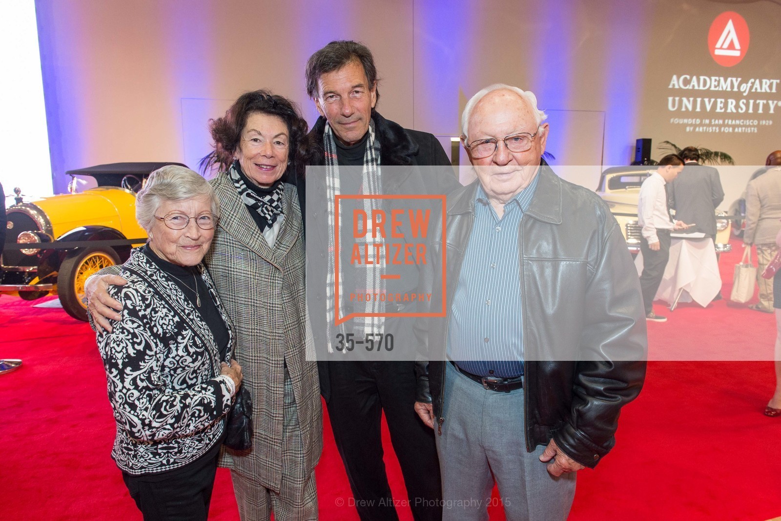 Ann Harrison, Mary Schneider, William Schneider, Chuck Harrison, Academy of Art University Reception at the 58th Annual SF International Auto Show, Moscone Convention Center. 747 Howard St, November 20th, 2015,Drew Altizer, Drew Altizer Photography, full-service agency, private events, San Francisco photographer, photographer california