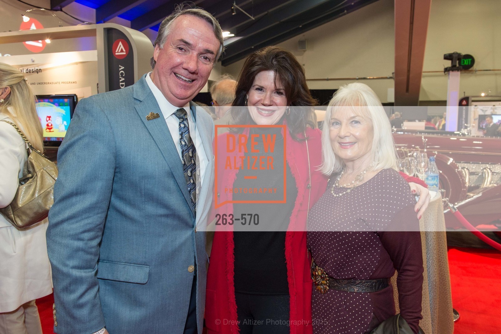 Tim McGrane, Elaine Mellis, Arlene Inch, Academy of Art University Reception at the 58th Annual SF International Auto Show, Moscone Convention Center. 747 Howard St, November 20th, 2015,Drew Altizer, Drew Altizer Photography, full-service agency, private events, San Francisco photographer, photographer california