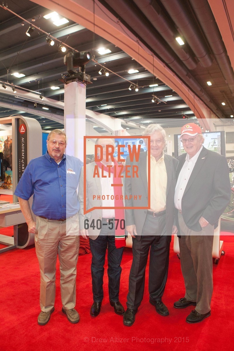 John Hurabiell, Tom Quigg, Robert Hall, Randy Steyer, Academy of Art University Reception at the 58th Annual SF International Auto Show, Moscone Convention Center. 747 Howard St, November 20th, 2015, Photo #640-570 John Hurabiell, Tom Quigg, Robert Hall, Randy Steyer, Photo #640-570