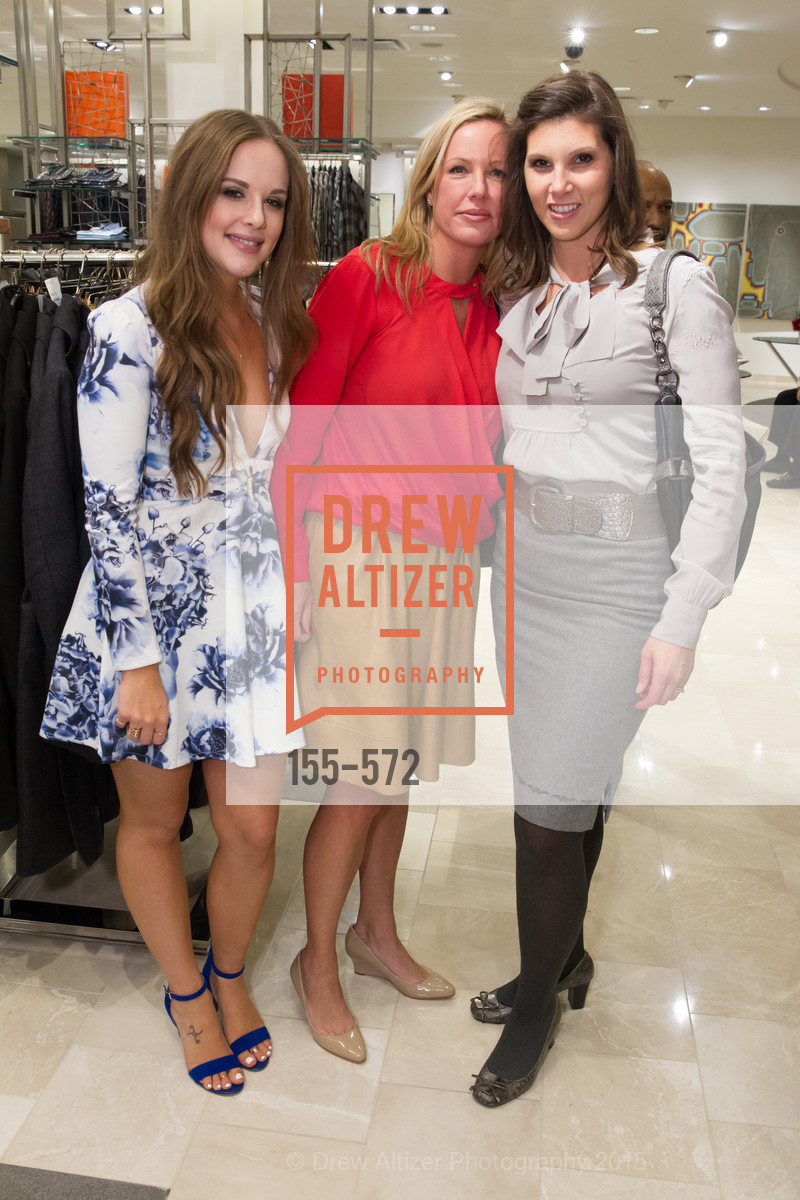Dena Waterman, Cynthia Warner, Jennifer Franklin, Neiman Marcus Walnut Creek welcomes neighbors ROOFTOP and Teleferic Barcelona, Neiman Marcus. 1000 South Main Street, November 20th, 2015, Photo #155-572 Dena Waterman, Cynthia Warner, Jennifer Franklin, Photo #155-572