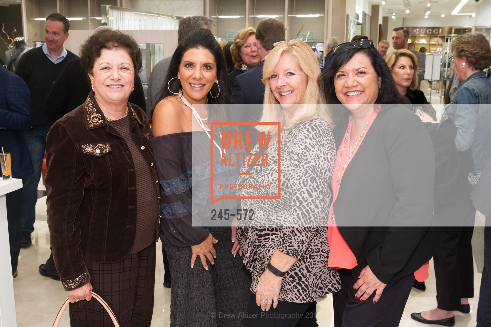 Nada Dudum, Sandy Dudum Bennett, Michelle Mckinney, Susie Dudum, Neiman Marcus Walnut Creek welcomes neighbors ROOFTOP and Teleferic Barcelona, Neiman Marcus. 1000 South Main Street, November 20th, 2015, Photo #245-572 Nada Dudum, Sandy Dudum Bennett, Michelle Mckinney, Susie Dudum, Photo #245-572