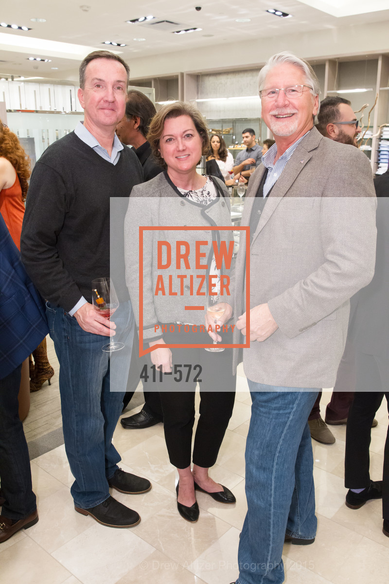 Ken Nordhoff, Shawna Nordhoff, Gary Skrel, Neiman Marcus Walnut Creek welcomes neighbors ROOFTOP and Teleferic Barcelona, Neiman Marcus. 1000 South Main Street, November 20th, 2015, Photo #411-572 Ken Nordhoff, Shawna Nordhoff, Gary Skrel, Photo #411-572