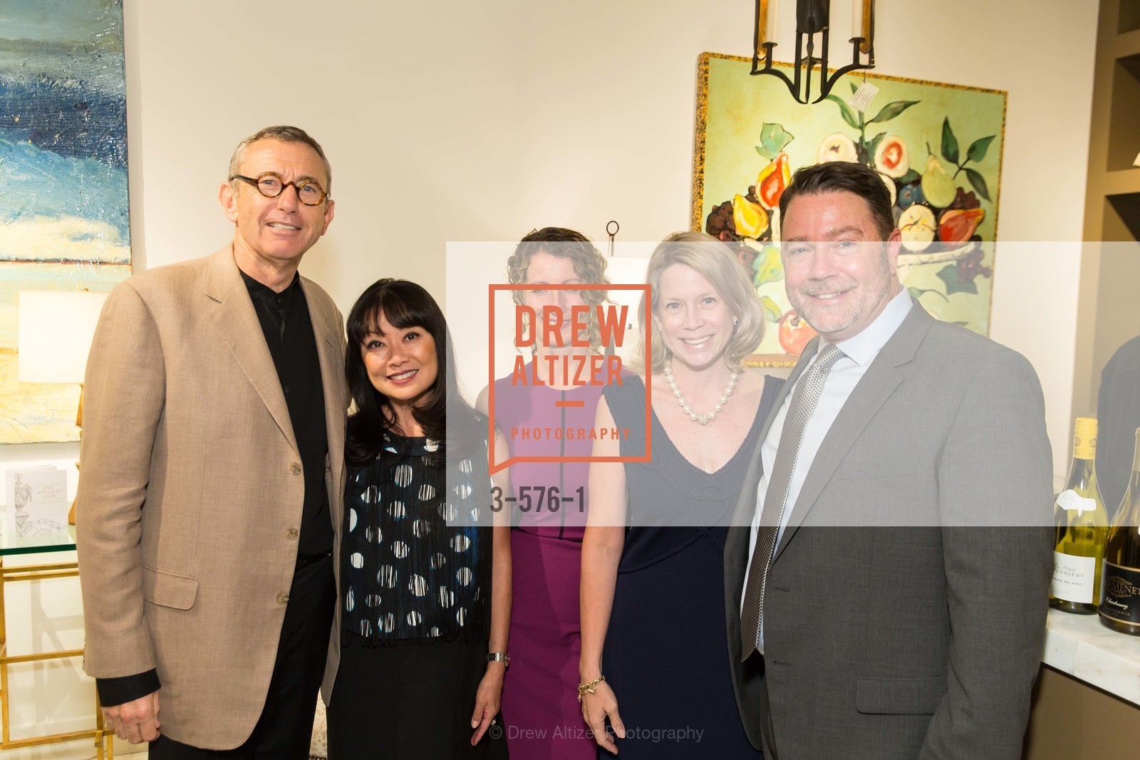 Paul Wiseman, Rhonda Hirata, Kathleen Navarra, Ariane Trimuschat, Jeff Holt, SF FALL ANTIQUES SHOW Designer's Circle Cocktail Party at HEWN, US, September 23rd, 2014,Drew Altizer, Drew Altizer Photography, full-service agency, private events, San Francisco photographer, photographer california