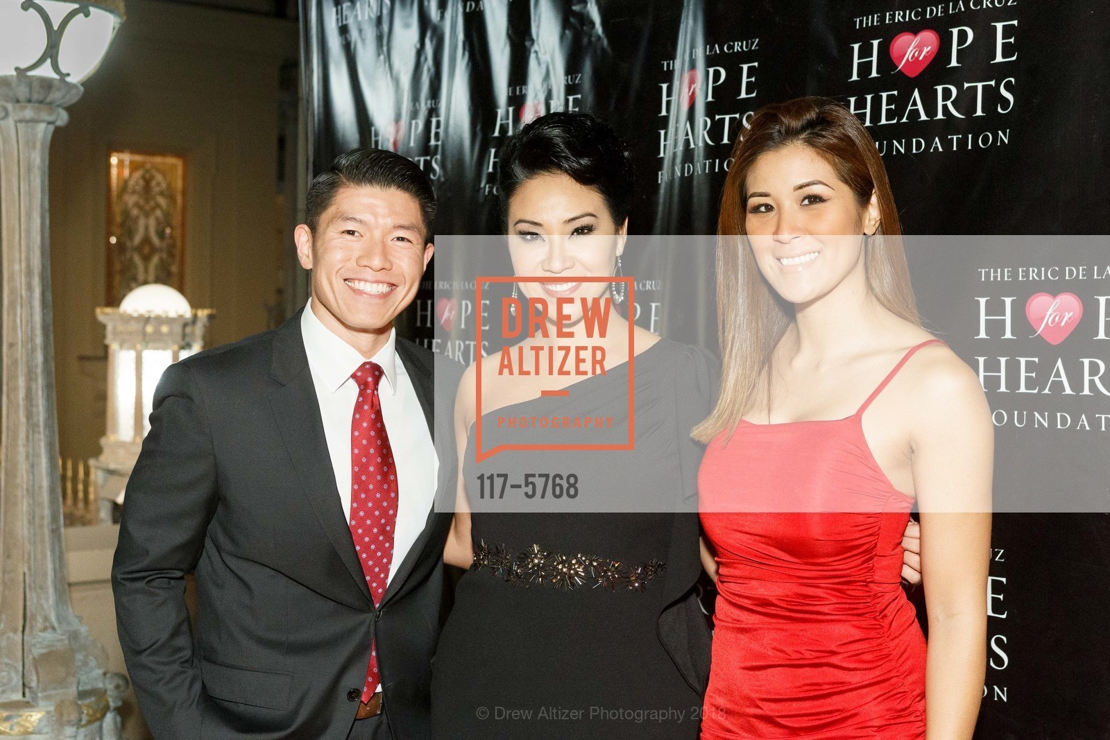 Chris Nguyen, Veronica De La Cruz, Maria Medina, Hope for Hearts Foundation Gilded Hearts Benefit 2018, Le Petit Trianon. 3800 Washington Street, February 24th, 2018, Photo #117-5768 Chris Nguyen, Veronica De La Cruz, Maria Medina, Photo #117-5768