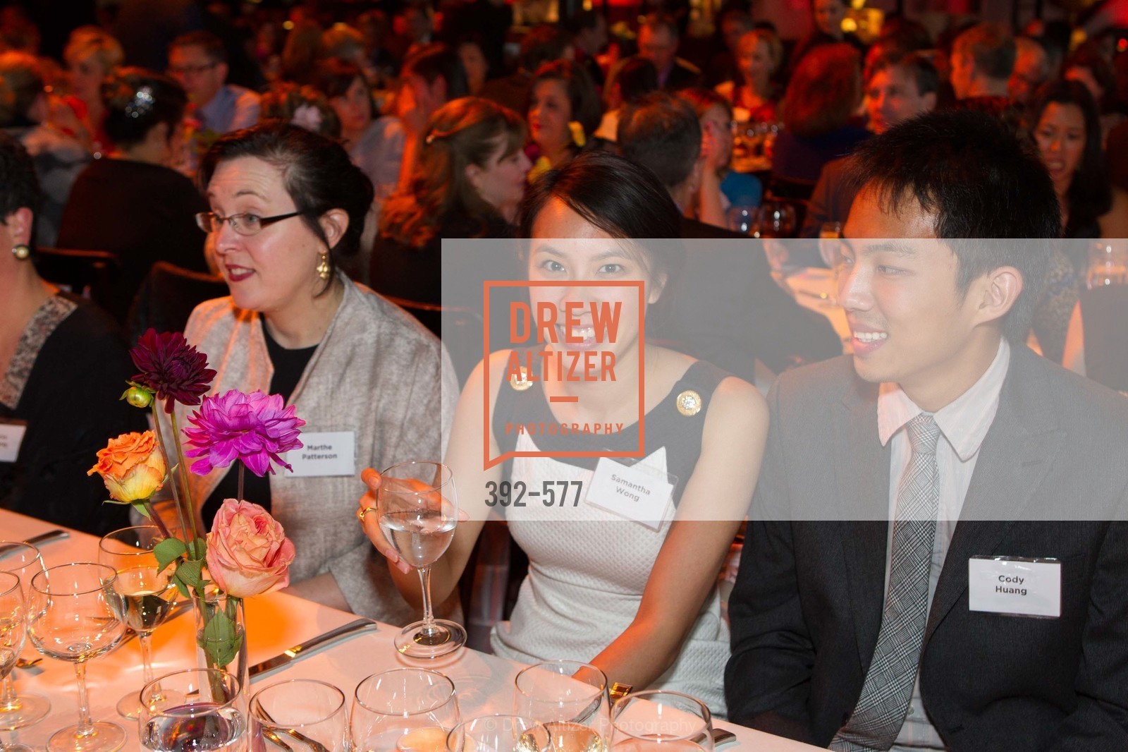 Marthe Patterson, Samantha Wong, Cody Huang, SF-MARIN FOOD BANK One Big Table Gala, US, Photo #392-577 Marthe Patterson, Samantha Wong, Cody Huang, Photo #392-577