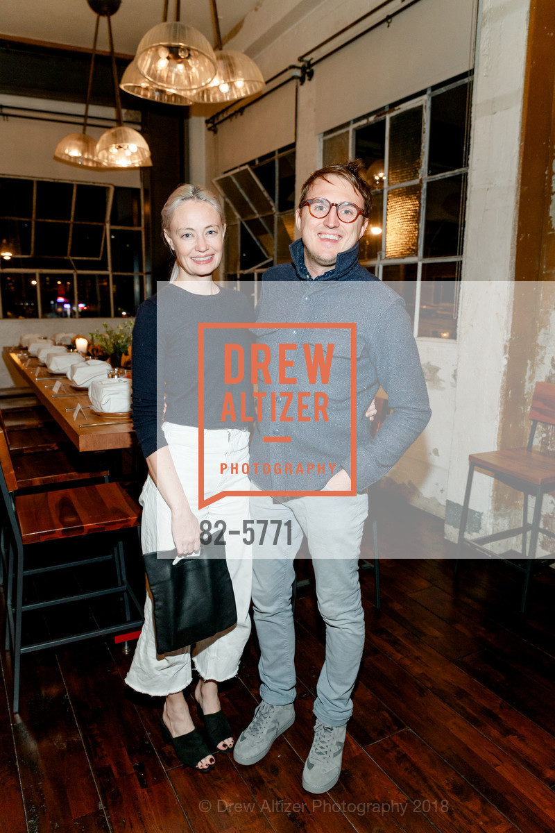 Courtney Klein, Zach Klein, Cuyana and Dwell Magazine for Marie Kondo Dinner, Central Kitchen. 3000 20th St, San Francisco, CA 94110, February 27th, 2018, Photo #82-5771 Courtney Klein, Zach Klein, Photo #82-5771
